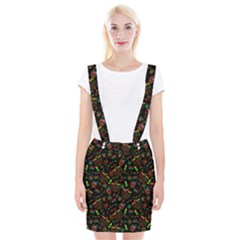 Seamless Pattern Kwanzaa With Traditional Colored Candles Braces Suspender Skirt