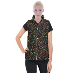 Seamless Pattern Kwanzaa With Traditional Colored Candles Women s Button Up Vest by Vaneshart