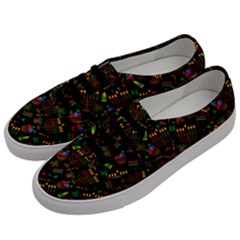 Seamless Pattern Kwanzaa With Traditional Colored Candles Men s Classic Low Top Sneakers