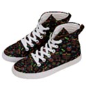 Seamless Pattern Kwanzaa With Traditional Colored Candles Men s Hi-Top Skate Sneakers View2