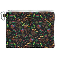 Seamless Pattern Kwanzaa With Traditional Colored Candles Canvas Cosmetic Bag (xxl) by Vaneshart