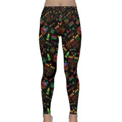 Seamless Pattern Kwanzaa With Traditional Colored Candles Lightweight Velour Classic Yoga Leggings by Vaneshart