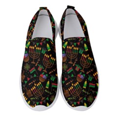 Seamless Pattern Kwanzaa With Traditional Colored Candles Women s Slip On Sneakers by Vaneshart