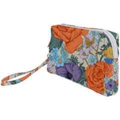 Vintage Floral Vector Seamless Pattern With Roses Wristlet Pouch Bag (small) by Vaneshart