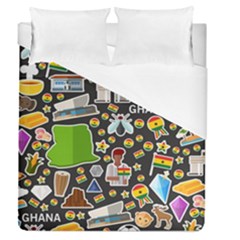 Vector Flat Seamless Texture Pattern Ghana Duvet Cover (queen Size)