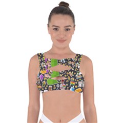 Vector Flat Seamless Texture Pattern Ghana Bandaged Up Bikini Top