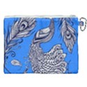 Peacock Bird Feathers Seamless Background Pattern Canvas Cosmetic Bag (XXL) View2