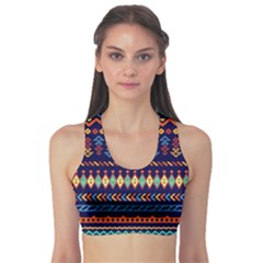 Decorative Pattern Ethnic Style Sports Bra by Vaneshart