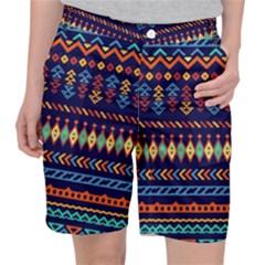 Decorative Pattern Ethnic Style Pocket Shorts by Vaneshart