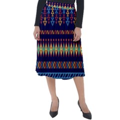 Decorative Pattern Ethnic Style Classic Velour Midi Skirt  by Vaneshart