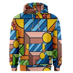 Colorful Geometric Mosaic Background Men s Pullover Hoodie