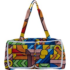 Colorful Geometric Mosaic Background Multi Function Bag