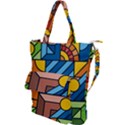 Colorful Geometric Mosaic Background Shoulder Tote Bag View1