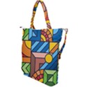 Colorful Geometric Mosaic Background Shoulder Tote Bag View2