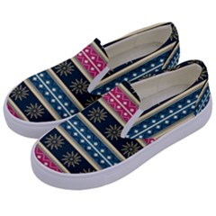 African Seamless Pattern Abstract Background Hand Drawn Kids  Canvas Slip Ons by Vaneshart