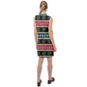 African Seamless Pattern Abstract Background Hand Drawn Sleeveless Shirt Dress View2