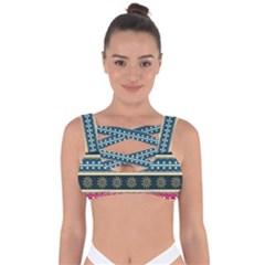 African Seamless Pattern Abstract Background Hand Drawn Bandaged Up Bikini Top