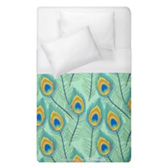 Lovely Peacock Feather Pattern With Flat Design Duvet Cover (single Size) by Vaneshart