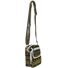 Tribal Gold Seamless Pattern With Mexican Texture Shoulder Strap Belt Bag