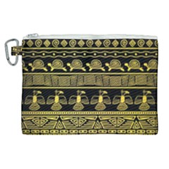 Tribal Gold Seamless Pattern With Mexican Texture Canvas Cosmetic Bag (xl) by Vaneshart