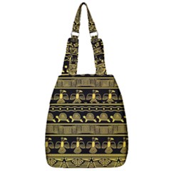 Tribal Gold Seamless Pattern With Mexican Texture Center Zip Backpack by Vaneshart