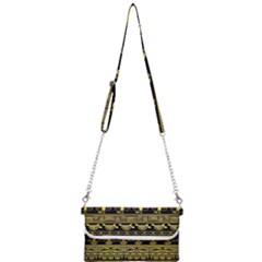 Tribal Gold Seamless Pattern With Mexican Texture Mini Crossbody Handbag by Vaneshart