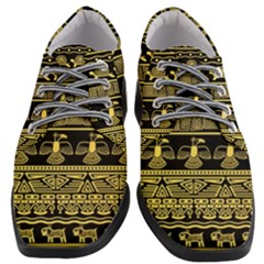 Tribal Gold Seamless Pattern With Mexican Texture Women Heeled Oxford Shoes