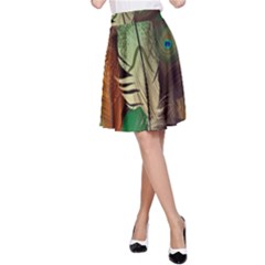 Feathers Realistic Pattern A-line Skirt by Vaneshart