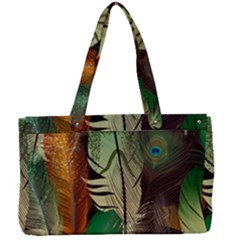 Feathers Realistic Pattern Canvas Work Bag by Vaneshart