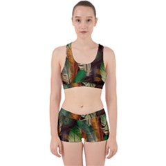 Feathers Realistic Pattern Work It Out Gym Set by Vaneshart