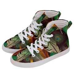 Feathers Realistic Pattern Women s Hi-top Skate Sneakers by Vaneshart