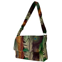 Feathers Realistic Pattern Full Print Messenger Bag by Vaneshart