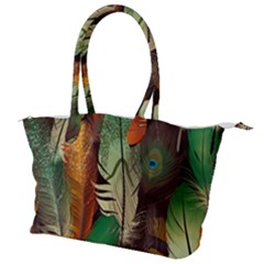 Feathers Realistic Pattern Canvas Shoulder Bag by Vaneshart