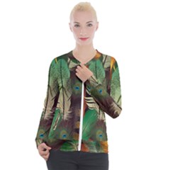 Feathers Realistic Pattern Casual Zip Up Jacket by Vaneshart