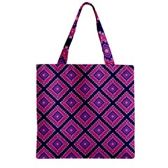 Ethnic Seamless Pattern Tribal Line Print African Mexican Indian Style Zipper Grocery Tote Bag by Vaneshart