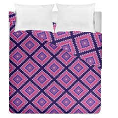 Ethnic Seamless Pattern Tribal Line Print African Mexican Indian Style Duvet Cover Double Side (queen Size) by Vaneshart