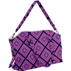 Ethnic Seamless Pattern Tribal Line Print African Mexican Indian Style Canvas Crossbody Bag