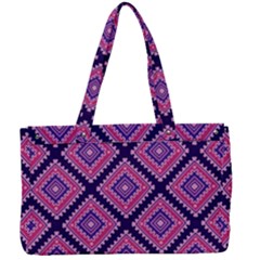 Ethnic Seamless Pattern Tribal Line Print African Mexican Indian Style Canvas Work Bag by Vaneshart