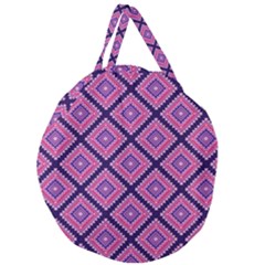 Ethnic Seamless Pattern Tribal Line Print African Mexican Indian Style Giant Round Zipper Tote by Vaneshart