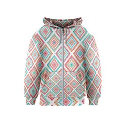 Ethnic Seamless Pattern Tribal Line Print African Mexican Indian Style Kids  Zipper Hoodie by Vaneshart