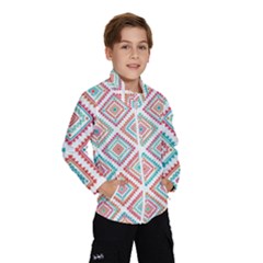 Ethnic Seamless Pattern Tribal Line Print African Mexican Indian Style Kids  Windbreaker by Vaneshart