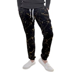 Black Marbled Surface Men s Jogger Sweatpants