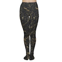 Black Marbled Surface Tights by Vaneshart