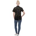 Black Marbled Surface Women s Short Sleeve Pocket Shirt View2