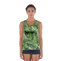 Peacock Feathers Pattern Sport Tank Top  by Vaneshart