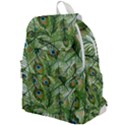 Peacock Feathers Pattern Top Flap Backpack View1