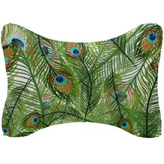 Peacock Feathers Pattern Seat Head Rest Cushion by Vaneshart