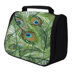 Peacock Feathers Pattern Full Print Travel Pouch (small) by Vaneshart