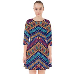 Full Color Pattern With Ethnic Ornaments Smock Dress by Vaneshart