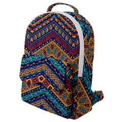 Full Color Pattern With Ethnic Ornaments Flap Pocket Backpack (small) by Vaneshart